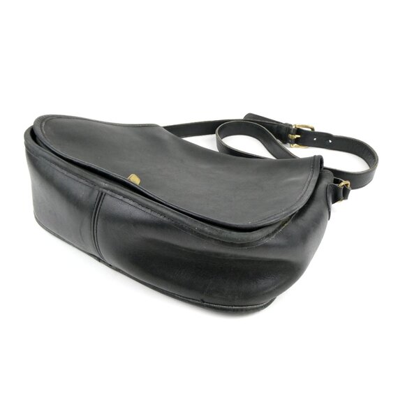 Coach Vintage Leatherware Black Turnlock Flap Leather Shoulder Bag Crossbody 900 - Picture 13 of 16